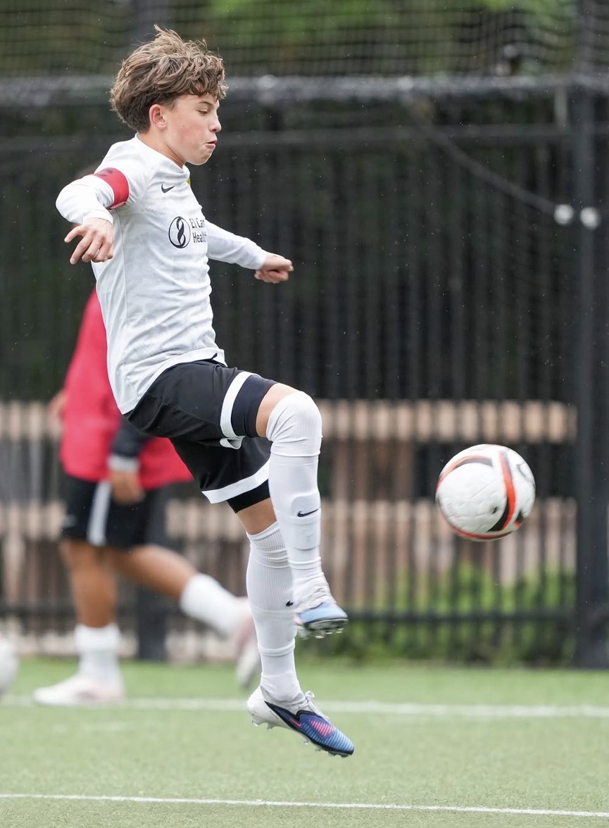 Daniel Villarreal playing soccer